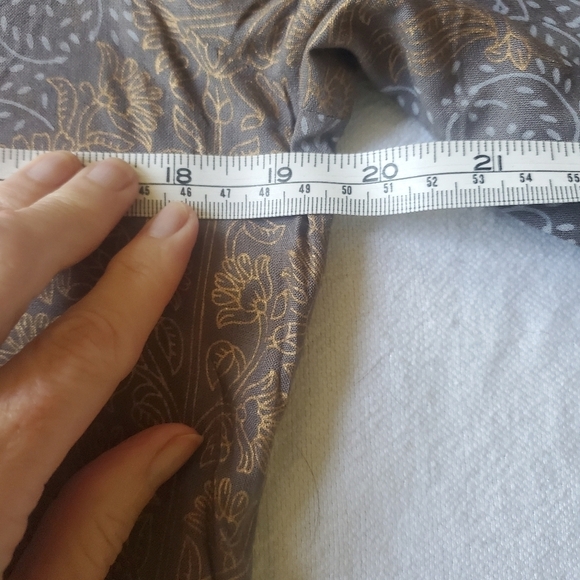 Melange Ladies Kurta Grey & Gold Midi Sz. M Dress w Pockets & Tassel Embroidered - Picture 3 of 13